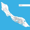 Map of Curacao Island